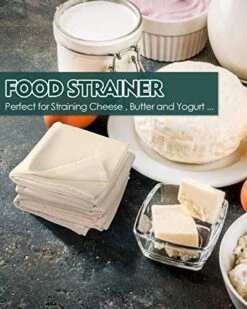 6 PCS 20x20 Inch Hemmed Cheesecloth, Grade 100, 100% Unbleached Cotton Fabric Ultra Fine Reusable Muslin Cloth For Straining, Cooking, Baking, Home -KitchenAid Shop 51BtNKPOvPL