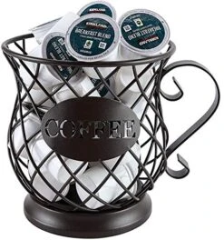 Yesland Coffee Pod Holder, Black Metal Wire Mug Kup Keeper/Coffee Pod Storage, Perfect K Cup Holders And Carousel Holder For Counter Coffee Bar -KitchenAid Shop 51ByBUe0vbL