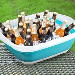 Works Large Collapsible Tub, Turquoise -KitchenAid Shop 51C751G4ycL