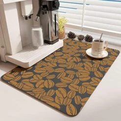 -Coffee Mat-Coffee Bar Accessories-Absorbent Stain Resistant Drying Mat Fit Under Coffee Maker Machine Coffee Pot Tray Espresso Machine-Coffee Station Accessories And Decor-12”x19” -KitchenAid Shop 51CBcXXspuL. AC 2