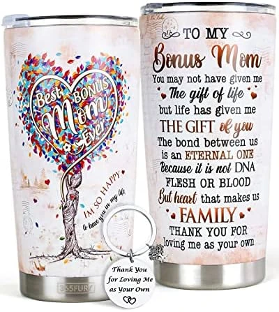 Gifts For Bonus Mom From Son, Daughter - Best Bonus, Step Mom Ever Gifts - 20oz Tumbler W/Straw & Keychain - Christmas, Birthday, Mothers Day Gifts For Stepmom, Mother In Law, Boyfriend Mom 9 Gifts For Bonus Mom From Son, Daughter - Best Bonus, Step Mom Ever Gifts - 20oz Tumbler W/Straw & Keychain - Christmas, Birthday, Mothers Day Gifts For Stepmom, Mother In Law, Boyfriend Mom - Image 7