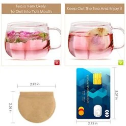300PCS Tea Filter Bags For Loose Tea,Disposable Tea Infuser Unbleached Paper Safe & Natural Material Drawstring Empty Bag -KitchenAid Shop 51CD5g48BkL