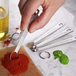 Measuring Spoons Set - Set Of 5 PCS Stainless Steel Mini Measuring Spoons, Teaspoons For Measuring Dry And Liquid Ingredients, Fits In Spice Jars - Tiny Small Measuring Spoons With Hold Ring 14 Measuring Spoons Set - Set Of 5 PCS Stainless Steel Mini Measuring Spoons, Teaspoons For Measuring Dry And Liquid Ingredients, Fits In Spice Jars - Tiny Small Measuring Spoons With Hold Ring -KitchenAid Shop 51CDwEJna8L