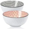 8.3" Large Salad Soup Ramen Bowls, 68 OZ Super Stackable Round Fine Porcelain Cereal Pasta Serving Bowl Sets, 2 Pack - Microwavable Ceramic Bowls - Heat And Cold Resistant Porcelain