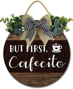 Good Coffee Good Day Coffee Bar Sign Rustic Decor Farmhouse Wall Decor， Wooden Round Retro Coffee Bar Decor Coffee Lover Coffee Station Decor Home Office Kitchen -KitchenAid Shop 51CJTMYYWGL. AC