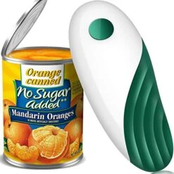 Electric Can Opener, Simple Open Cans With One Touch - Smooth Edge Automatic Kitchen Gadget For Seniors With Arthritis, Food-Safe And Battery Operated Handheld Can Opener Fits All Can Sizes