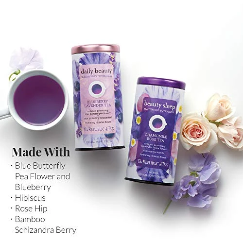 Of Tea Beautifying Botanicals® Daily Beauty Blueberry Lavender Herbal Tea Bags(36 Count) 5 Of Tea Beautifying Botanicals® Daily Beauty Blueberry Lavender Herbal Tea Bags(36 Count) - Image 3