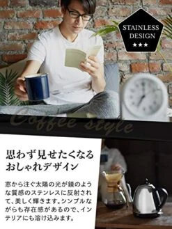 DRETEC Stainless Kettle (0.8L) PO-143BK (Black)【Japan Domestic Genuine Products】 -KitchenAid Shop 51CTacFdthL