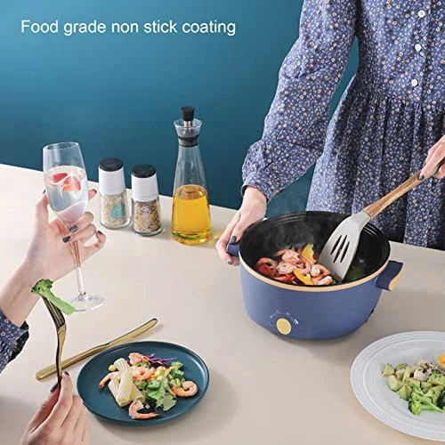 2.5L Electric Cooker Pot, Electric Hot Pot For Home, Kitchen, Dormitory, Office(Blue) 4 2.5L Electric Cooker Pot, Electric Hot Pot For Home, Kitchen, Dormitory, Office(Blue) - Image 2