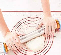 Rolling Pin Nonstick And Silicone Baking Pastry Mat Combo Kit, Adjustable Rolling Pin With Thickness Rings, Rolling Pin For Baking Fondant, Pizza, Pie, Pastry, Pasta, Dough, Cookies (red) -KitchenAid Shop 51CcMvL88WL