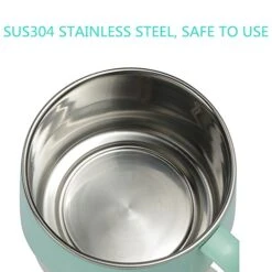 1.5L Electric Hot Pot, Noodle Cooker, Mini Hot Pot, Egg Cooker, Stainless Steel Shabu Shabu Hot Pot With Free Stainless Steel Rack, 110V 600W - For Boiling Water, Eggs, Cooking, Noodles -KitchenAid Shop 51Cd9sIjutL