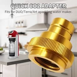 Quick CO2 Adapter Fit For Soda Stream DUO Terra Art Quick Connector CO2 Cylinder Refill Adapter With TR21-4 Male Thread -KitchenAid Shop 51CeBRxbtBL