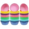 Selizo 600 Pcs Cupcake Liners Cupcake Wrappers Cupcake Paper Baking Cups For Cake Balls, Muffins, Cupcakes And Candies, Assorted Bright Colors