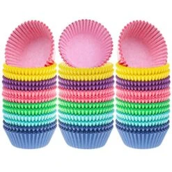Selizo 600 Pcs Cupcake Liners Cupcake Wrappers Cupcake Paper Baking Cups For Cake Balls, Muffins, Cupcakes And Candies, Assorted Bright Colors
