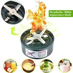 Blender Replacement Parts For Nutribullet Blender, 32OZ Cup With Flip Top To Go Lid And Screw-Off Lip Ring & Premium Extractor Blade Compatible With Nutribullet 600W 900W Blenders (5 PCS) -KitchenAid Shop 51CiHcwkXWL