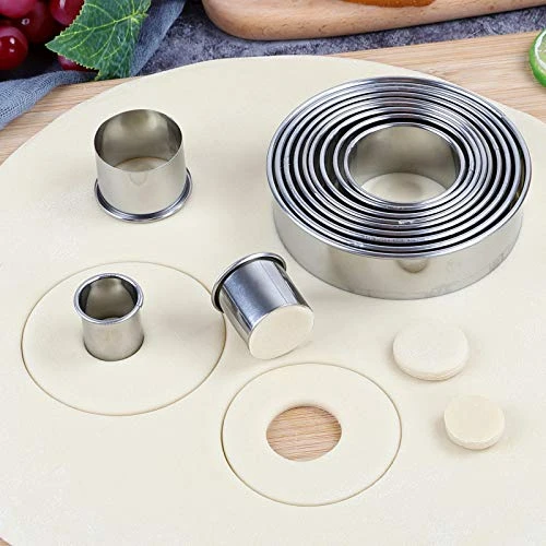 Round Cookie Cutters Set 12 Pieces Bistcuit Cookie Cutters Circle Pastry Cutters Round Donut Ring Molds For Baking For Pastries Doughs Doughnuts 7 Round Cookie Cutters Set 12 Pieces Bistcuit Cookie Cutters Circle Pastry Cutters Round Donut Ring Molds For Baking For Pastries Doughs Doughnuts - Image 5