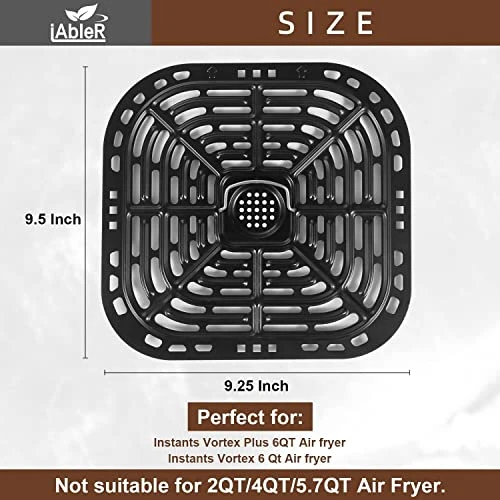 IAbler Instant Vortex Air Fryer Replacement Tray, Air Fryer Grill Plate For Instant Vortex 6 Qt Crisper Plate 6 Quart Accessories Mesh Cooking Rack NonStick 5 IAbler Instant Vortex Air Fryer Replacement Tray, Air Fryer Grill Plate For Instant Vortex 6 Qt Crisper Plate 6 Quart Accessories Mesh Cooking Rack NonStick - Image 3