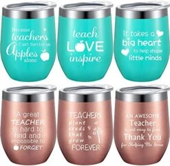 6 Pieces Thank You Gift Idea For Teachers, Teacher Graduation Appreciation Coffee Mug For Women Men Preschool Elementary Teacher, 12oz Wine Tumbler And Lids Straws Brushes (Simple Purple) 21 6 Pieces Thank You Gift Idea For Teachers, Teacher Graduation Appreciation Coffee Mug For Women Men Preschool Elementary Teacher, 12oz Wine Tumbler And Lids Straws Brushes (Simple Purple) -KitchenAid Shop 51CruZm5y4L. AC