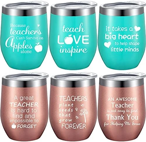 6 Pieces Thank You Gift Idea For Teachers, Teacher Graduation Appreciation Coffee Mug For Women Men Preschool Elementary Teacher, 12oz Wine Tumbler And Lids Straws Brushes (Simple Purple) 12 6 Pieces Thank You Gift Idea For Teachers, Teacher Graduation Appreciation Coffee Mug For Women Men Preschool Elementary Teacher, 12oz Wine Tumbler And Lids Straws Brushes (Simple Purple) - Image 10