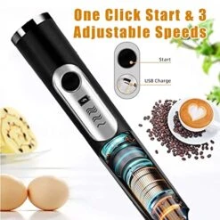 Immersion Electric Hand Blender,Milk Frother Handheld,,Usb Charging Wireless Mini Mixer With Variable Speeds, 3-Speed Adjustable Mini Frother For Cappuccino Latte Coffee Egg -KitchenAid Shop 51CtK1tVuNL