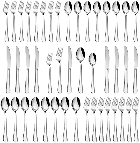 Ilverware Set,MASSUGAR 20-Piece Silverware Flatware Cutlery Set, Stainless Steel Utensils Service For 4, Include Knife/Fork/Spoon, Mirror Polished (Silver) 11 Ilverware Set,MASSUGAR 20-Piece Silverware Flatware Cutlery Set, Stainless Steel Utensils Service For 4, Include Knife/Fork/Spoon, Mirror Polished (Silver) - Image 9