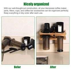 Pace Saving Organizer Wall Mount For Aeropress Set, Polished Bamboo 10 Pace Saving Organizer Wall Mount For Aeropress Set, Polished Bamboo -KitchenAid Shop 51CxvSvatzL