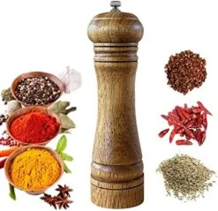 Pepper Grinder,UMIKAkitchen SYNCHKG087844 KITCHEN Pepper Mill [One Year Warranty], Solid Wood Body With Adjustable Grinder 8"(1 Piece), 1 -KitchenAid Shop 51D9auUXWTL. AC
