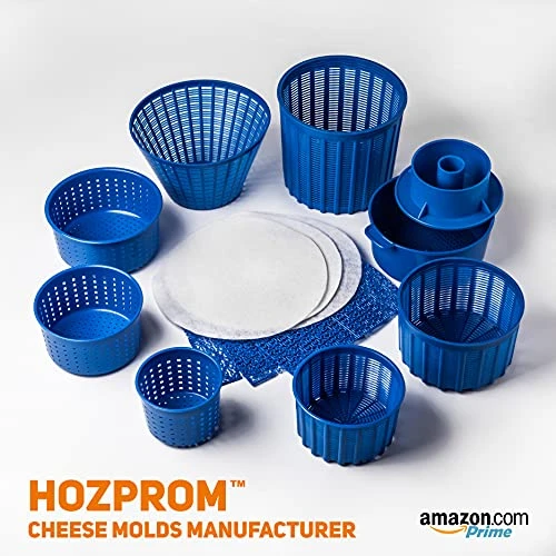 King Kit Prime Cheese Moulds 0.4kg/0.88lbs Ricotta + 0.25kg/0.55lbs Camembert Blue+White Original HOZPROM Cheese Making Supplies From The Manufacturer Milk Rennet Cheese Moulds Cheesemaking 6 King Kit Prime Cheese Moulds 0.4kg/0.88lbs Ricotta + 0.25kg/0.55lbs Camembert Blue+White Original HOZPROM Cheese Making Supplies From The Manufacturer Milk Rennet Cheese Moulds Cheesemaking - Image 4