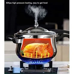 304 Stainless Steel Pressure Cooker, Household Gas Explosion-proof Small Pressure Cooker, General Use For Gas Stove And Induction Cooker Large Capacity (Size : 4L) -KitchenAid Shop 51DIC7G3wxS