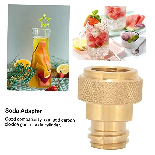 Enhance Your Home Soda Game With Gold Brass Adapter CO2 Tank Conversion Kit Complete With Cylinder Connector Carbonator Wrench And Beverage Accessory. 4 Enhance Your Home Soda Game With Gold Brass Adapter CO2 Tank Conversion Kit Complete With Cylinder Connector Carbonator Wrench And Beverage Accessory. - Image 2