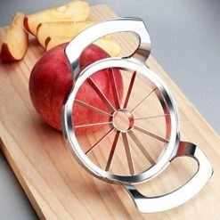 Apple Slicer, Stainless Steel Apple Cutter,Upgraded Version 12-Blade Apple Corer Peeler, Ultra-Sharp Fruit Corer, Rust Resistant Wedger, Divider For Up To 4 Inches Apples -KitchenAid Shop 51DOidUQw4L
