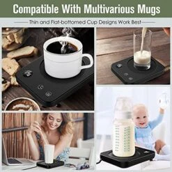 Mug Warmer For Desk With Auto ON/Off, Coffee Mug Warmer With 3 Temperature Settings, Coffee Warmer With Auto-Off Timer, Smart Coffee Cup Warmer With LED Display, Gift On Birthday, Thanksgiving, Etc -KitchenAid Shop 51DPp8DZ82L 1