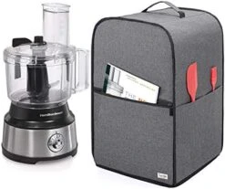 Uxja Food Processor Cover For Cuisinart And Hamilton Beach 10-14 Cup Processor, Food Processor Dust Cover With Accessories Pockets, Gray -KitchenAid Shop 51DW74SK68L. AC