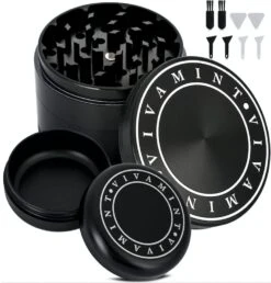 Spice Grinder Large 3.0 Inch Black