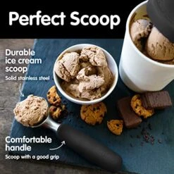 Ice Cream Scoop Stainless Steel - Dishwasher Safe, Ice Cream Scooper With Comfortable Handle (Black) -KitchenAid Shop 51Di9cZ5PUL