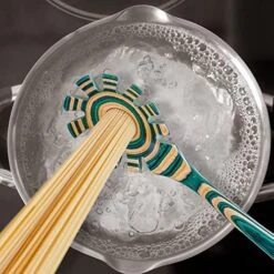 Ique Mykonos Collection 12-1/2" Wooden Spaghetti Spoon And Pasta Server With Teeth -KitchenAid Shop 51DkzEJgiCL