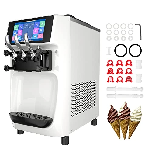 GSEICE Commercial Ice Cream Maker Machine, 10 Inch LCD Touch Screen Dual System Independent Operation, 6.8 To 8.4 Gal/H Soft Serve Ice Cream Machine With Pre-cooling Frequency Conversion 3 GSEICE Commercial Ice Cream Maker Machine, 10 Inch LCD Touch Screen Dual System Independent Operation, 6.8 To 8.4 Gal/H Soft Serve Ice Cream Machine With Pre-cooling Frequency Conversion