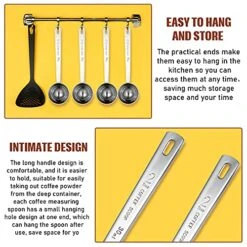 4 Pieces 30 Ml Stainless Steel Coffee Scoops With Long Handle, 2 Tablespoon Long Handle Spoon For Coffee Milk Fruit Powder, Measuring Dry And Liquid Ingredients, Spice Jar, Cooking Baking, Leveler -KitchenAid Shop 51Dn5uVp2CS