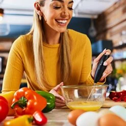 ™ Milk Frother Handheld For Coffee {Foam Maker} Electric Whisk Drink Mixer For Lattes, Cappuccino, Frappe, Matcha, Hot Chocolate (Black) -KitchenAid Shop 51Dn9GpPkiL