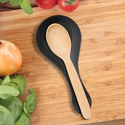 GGI Stainless Steel Spoon Rest- Long Handle Holds Kitchen Utensils In Place, Great Spoon Rest For Kitchen Counter, Stove Top, Or Coffee Station; Kitchen Accessories, Utensil Rest, Black 7 GGI Stainless Steel Spoon Rest- Long Handle Holds Kitchen Utensils In Place, Great Spoon Rest For Kitchen Counter, Stove Top, Or Coffee Station; Kitchen Accessories, Utensil Rest, Black - Image 5