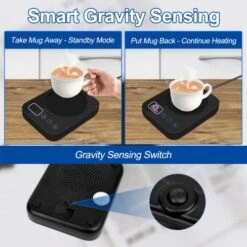 Coffee Mug Warmer - Cup Warmer For Desk Automatic Shut Off, Smart Beverage Warmer With 3 Temperature Settings Touch Switch For Coffee, Water, Milk, Tea, Candle Warmer, Safely Use For Office/Home -KitchenAid Shop 51E4oGdKCFL