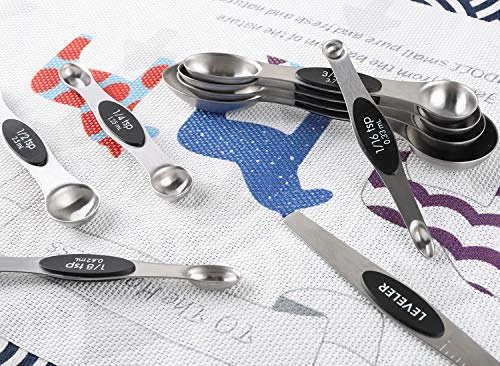 Magnetic Measuring Spoons Set Of 7 Stainless Steel Double Sided Nesting Teaspoon Tablespoon For Measuring Dry Liquid Ingredients 8 Magnetic Measuring Spoons Set Of 7 Stainless Steel Double Sided Nesting Teaspoon Tablespoon For Measuring Dry Liquid Ingredients - Image 6