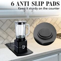 Comfecto Kitchen Caddy Sliding, ABS Handy Appliance With Smooth Rolling Wheels Stand Storage For Under Cabinet Or Countertop, Multiuse Slider Tray Mat For Coffee Maker Toaster Blender Mixer Air Fryer -KitchenAid Shop 51E8YdglyML