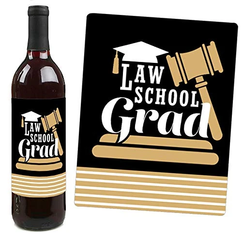 Big Dot Of Happiness Law School Grad - Future Lawyer Graduation Party Decorations For Women And Men - Wine Bottle Label Stickers - Set Of 4 5 Big Dot Of Happiness Law School Grad - Future Lawyer Graduation Party Decorations For Women And Men - Wine Bottle Label Stickers - Set Of 4 - Image 3