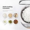 CR-0632F | 6-Cup (Uncooked) Micom Rice Cooker | 9 Menu Options: White Rice, Brown Rice & More, Nonstick Inner Pot, Made In Korea | White/Grey