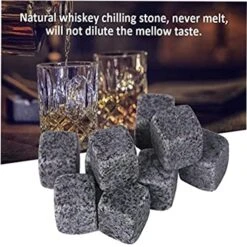Pure Soapstone Chilling Rocks In Wooden Box - Beverage Ice Stones For Home Bar Accessories And Wine Chilling Cubes -KitchenAid Shop 51Ei4okA2ML