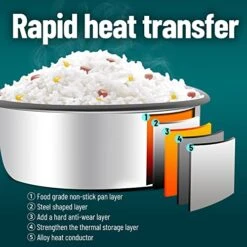 Join Rice Cooker Stainless Rice Cooker & Warmer Commercial Rice Cooker For Party And Family(10L Capacity For 4.2L Rice,42CUPS) -KitchenAid Shop 51Eu6AwY9IL