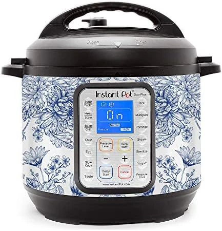 Wrap For Instant Pot Accessories 8 Quart Duo Nova 8 Quart Cover Sticker | Wraps Fit InstaPot Duo Nova 8 Quart ONLY | Sunflower Plant Blue Line Art 11 Wrap For Instant Pot Accessories 8 Quart Duo Nova 8 Quart Cover Sticker | Wraps Fit InstaPot Duo Nova 8 Quart ONLY | Sunflower Plant Blue Line Art - Image 9