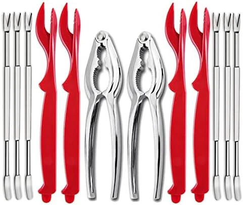 Ajmyonsp 12Pcs Crab Crackers And Tools/Lobster Nut Crackers And Picks - 6 Crab Leg Forks 4 Lobster Shellers, 2 Stainless Steel Seafood Crackers & Storage Bag 11 Ajmyonsp 12Pcs Crab Crackers And Tools/Lobster Nut Crackers And Picks - 6 Crab Leg Forks 4 Lobster Shellers, 2 Stainless Steel Seafood Crackers & Storage Bag - Image 9