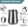Milk Jug 350 Ml, Milk Foam Jug Stainless Steel Milk Frother, Milk Jug Frother Jug Cup With Powder Shaker, Latte Art Pen, 16 Pieces Coffee Cappuccino Stencils Shape Hooks 1 Milk Jug 350 Ml, Milk Foam Jug Stainless Steel Milk Frother, Milk Jug Frother Jug Cup With Powder Shaker, Latte Art Pen, 16 Pieces Coffee Cappuccino Stencils Shape Hooks -KitchenAid Shop 51EzssQgk8L